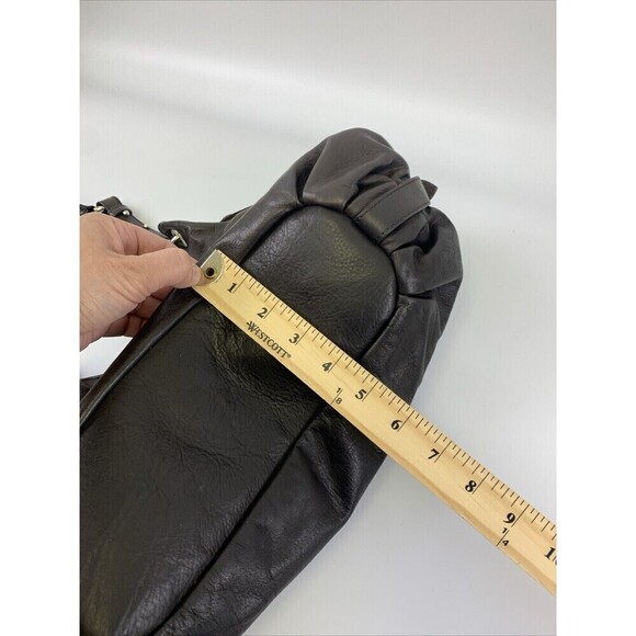 Tosca Blu Brown Leather Purse Double Handle Shoulder Handbag Suede Zip - Picture 12 of 16